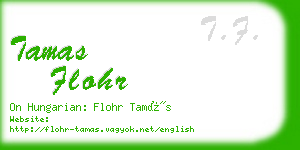 tamas flohr business card